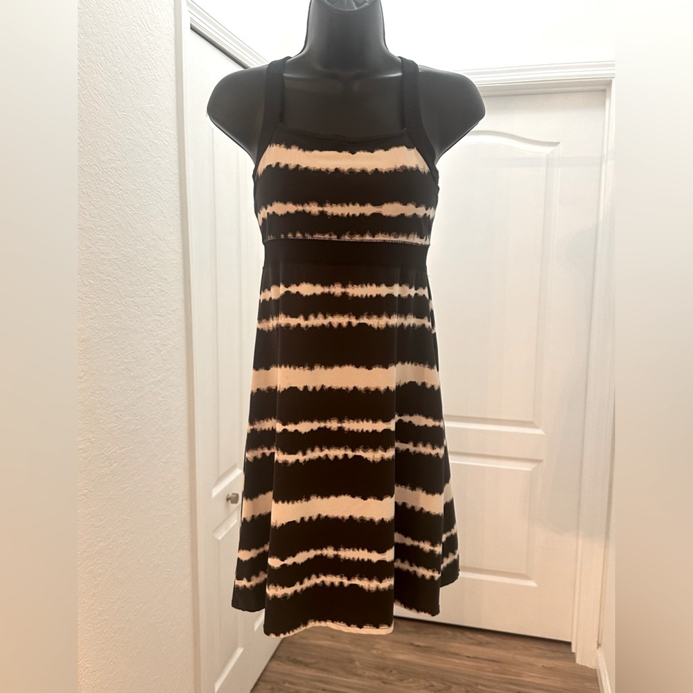 Soybu Black and White Striped Dress